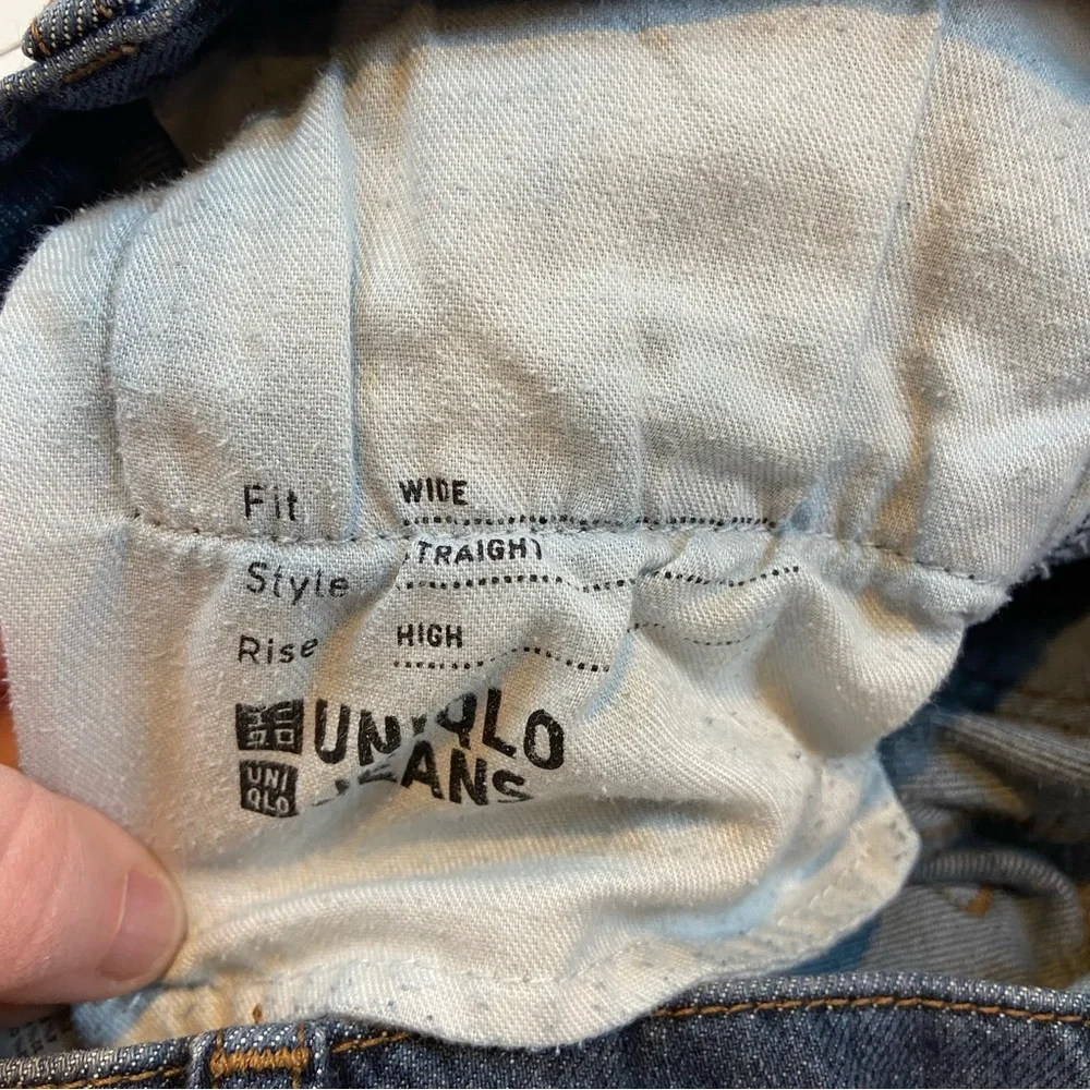 UNIQLO Wide Straight High Rise Jean Shorts Women’s Size 27” - Picture 6 of 6